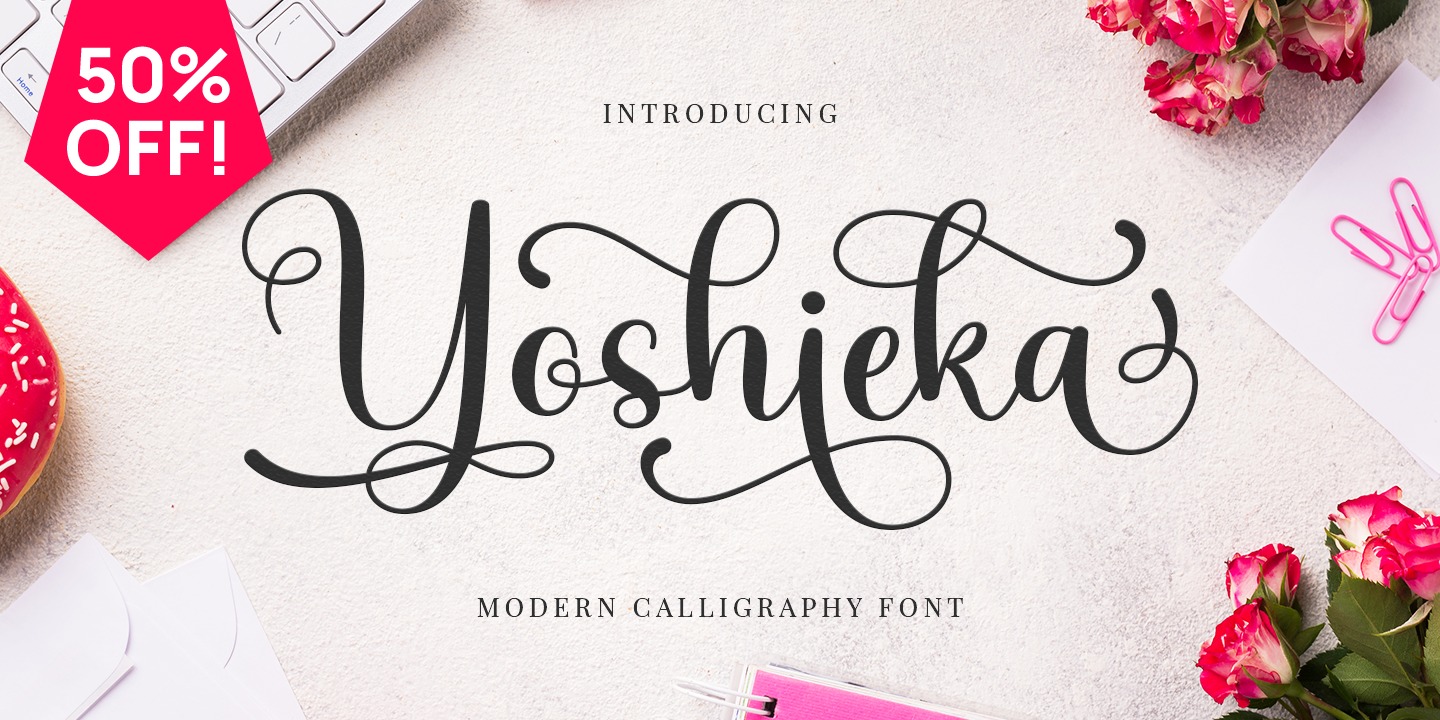 Пример шрифта Yoshieka #9